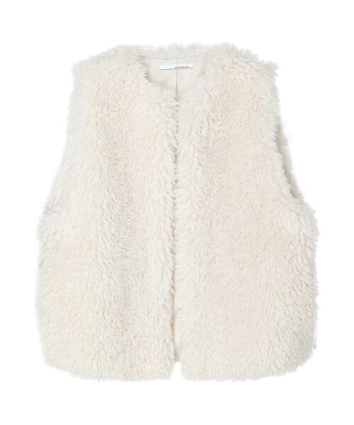 Green　Parks（グリーンパークス）の「・ELENCARE DUE シープファーベスト（トップス・アイボリー/ブラック/モカ・F）」の19枚目の写真