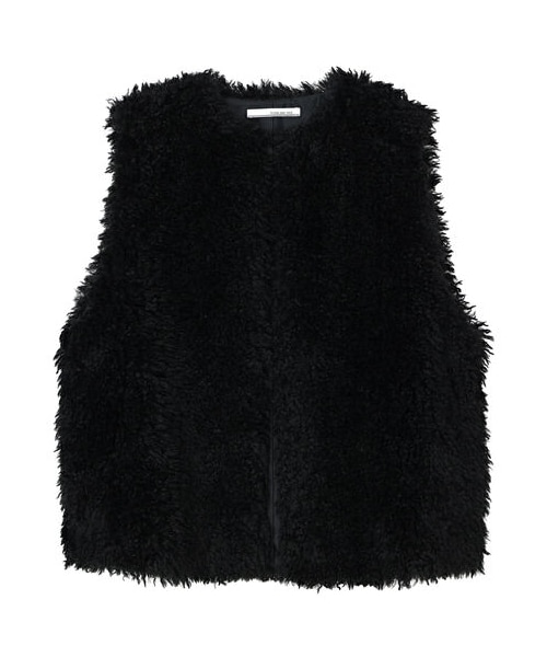 Green　Parks（グリーンパークス）の「・ELENCARE DUE シープファーベスト（トップス・アイボリー/ブラック/モカ・F）」の20枚目の写真