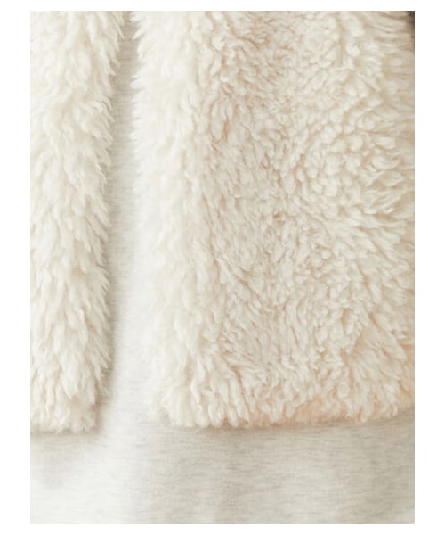 Green　Parks（グリーンパークス）の「・ELENCARE DUE シープファーベスト（トップス・アイボリー/ブラック/モカ・F）」の9枚目の写真