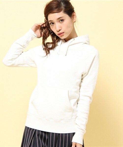 Johnbull Private labo(ジョンブルプライベートラボ)の「アスレチックプルオーバーフーディー(パーカー・レディース・ホワイト/ヘザ-グレー/ネイビー・FREE)」の1枚目の写真
