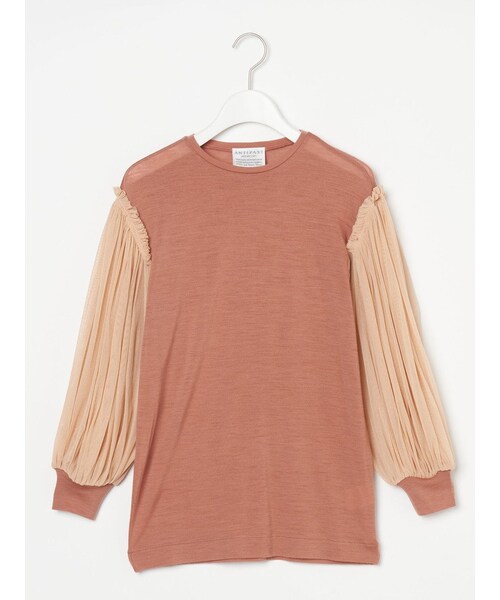 ANTIPAST（アンティパスト）の「メッシュスリーブ WOOL JERSEY T-SHIRTS（トップス・レディース・その他）」の2枚目の写真