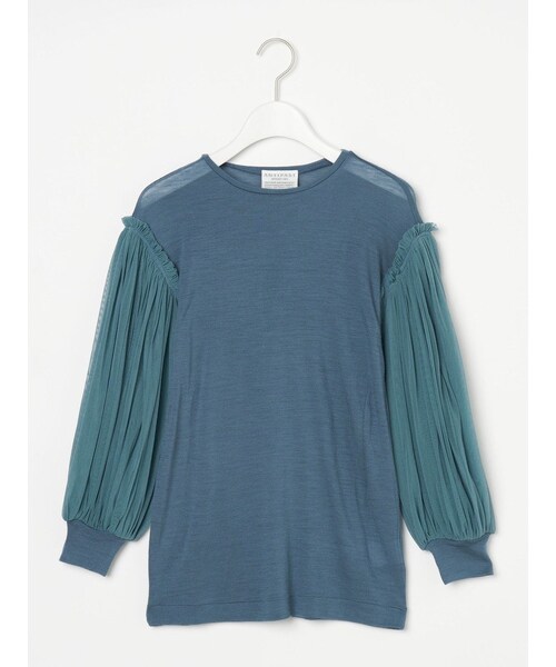 ANTIPAST メッシュスリーブ WOOL JERSEY T-SHIRTS ANTIPAST（アンティパスト）の「メッシュスリーブ WOOL JERSEY T
