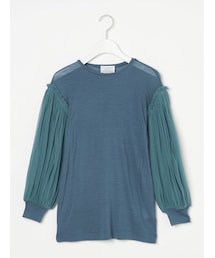 メッシュスリーブ WOOL JERSEY T-SHIRTS