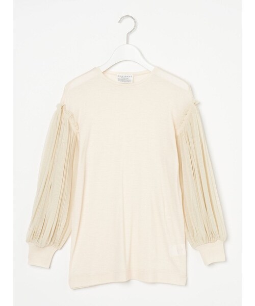 ANTIPAST（アンティパスト）の「メッシュスリーブ WOOL JERSEY T-SHIRTS（トップス・レディース・その他）」の2枚目の写真