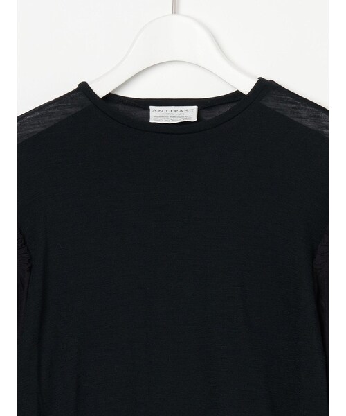 ANTIPAST（アンティパスト）の「メッシュスリーブ WOOL JERSEY T-SHIRTS（トップス・レディース・その他）」の4枚目の写真