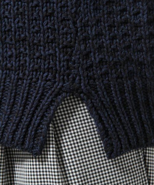 GLOBAL WORK（グローバルワーク）の「【春先まで着られる】ミックスニットプルオーバー長袖（トップス・レディース・イエロー65/ブルー82/ネイビー88・Ｓ/Ｍ/Ｌ）」の13枚目の写真