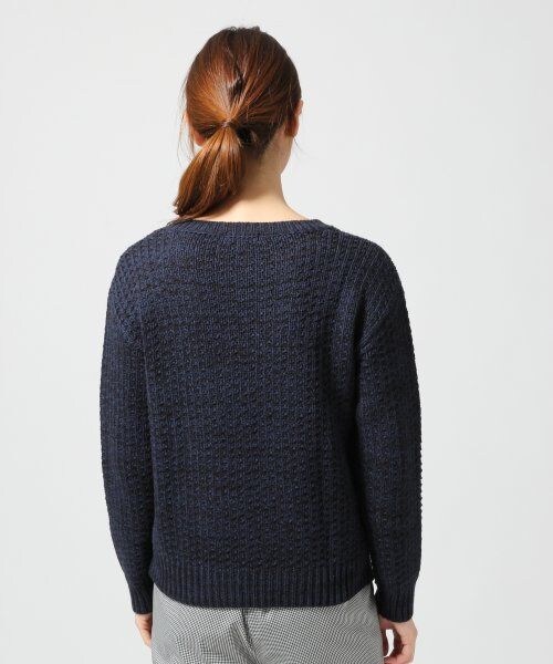 GLOBAL WORK（グローバルワーク）の「【春先まで着られる】ミックスニットプルオーバー長袖（トップス・レディース・イエロー65/ブルー82/ネイビー88・Ｓ/Ｍ/Ｌ）」の8枚目の写真