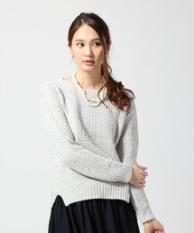 GLOBAL WORK | 【春先まで着られる】ミックスニットプルオーバー長袖(トップス)