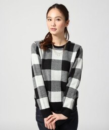 GLOBAL WORK | ブロックチェックプルオーバー長袖(トップス)