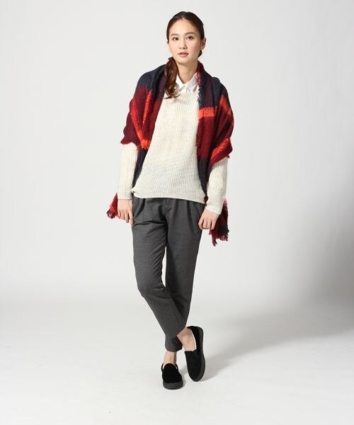 GLOBAL WORK(グローバルワーク)の「カットテーパードパンツ(パンツ・レディース・チャコールグレー18/千鳥ジャガード19/幾何学ジャガード88・M/L)」の4枚目の写真