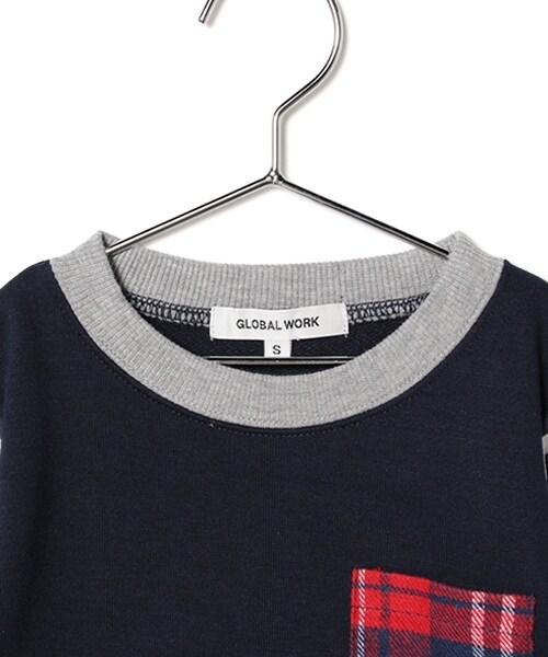 GLOBAL WORK(グローバルワーク)の「【キッズ】キリカエスウェット長袖(トップス・キッズ・オフ(ホシガラ)06/グレー(カモフラ)15/ネイビー(ボーダー)88・S(90~100cm)/M(100~110cm)/L110~120cm)/XL(120~130cm))」の5枚目の写真