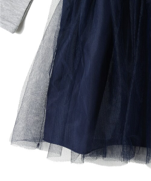 GLOBAL WORK（グローバルワーク）の「【キッズ】チュールスカートレイヤードワンピース（ワンピース/ドレス・キッズ・ブラックボーダー09/グレー15/ベージュドット52・Ｓ/Ｍ/Ｌ/ＸＬ）」の6枚目の写真