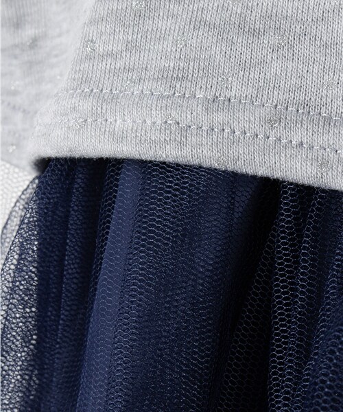 GLOBAL WORK（グローバルワーク）の「【キッズ】チュールスカートレイヤードワンピース（ワンピース/ドレス・キッズ・ブラックボーダー09/グレー15/ベージュドット52・Ｓ/Ｍ/Ｌ/ＸＬ）」の8枚目の写真