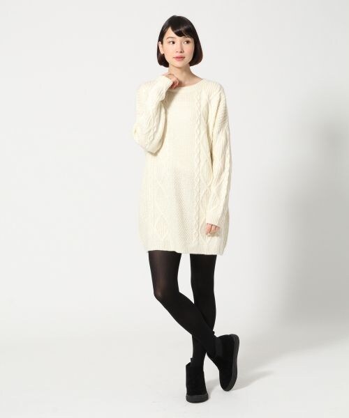 LEPSIM（レプシィム）の「５Ｇケーブルツカイワンピース（ワンピース/ドレス・レディース・オフ/ライトグレー/ブルー/ネイビー・ＦREE SIZE）」の5枚目の写真