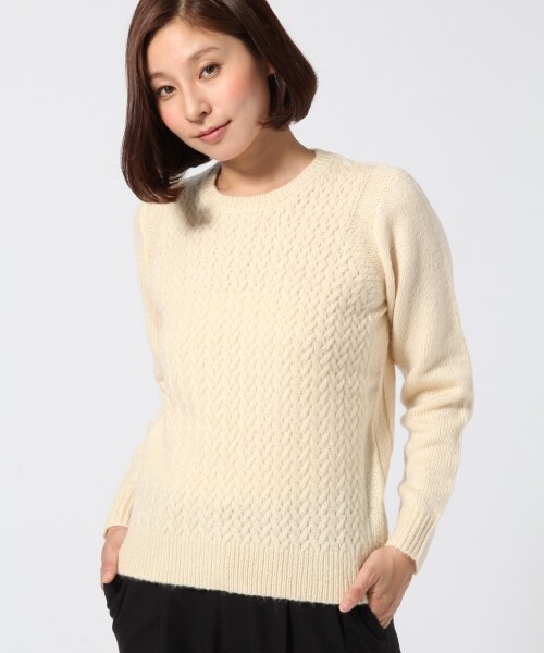 LEPSIM(レプシィム)の「【人気アイテム再入荷!】5Gカワリアミクループルオーバー/LS(トップス・レディース・オフ/グレー/ボルドー/ベージュ/ネイビー・M/L)」の3枚目の写真