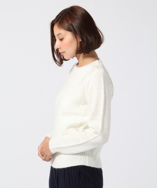 LEPSIM(レプシィム)の「【人気アイテム再入荷!】5Gカワリアミクループルオーバー/LS(トップス・レディース・オフ/グレー/ボルドー/ベージュ/ネイビー・M/L)」の13枚目の写真