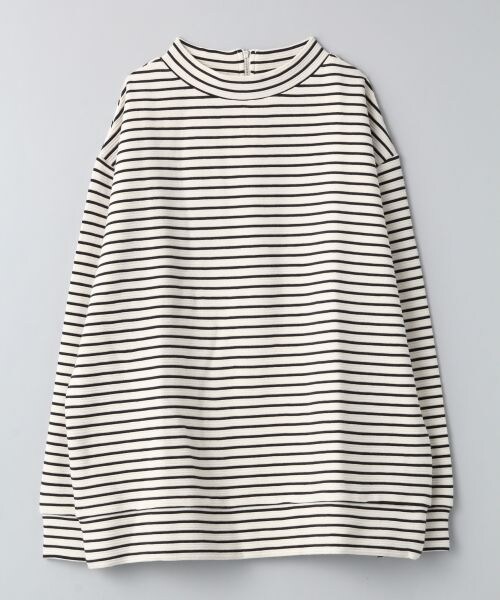 JEANASIS(ジーナシス)の「リップルローネックプルオーバー(トップス・レディース・オフホワイト/ホワイト×ブラック/ブラック/ネイビー・FREE)」の2枚目の写真