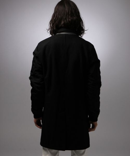 HARE(ハレ)の「【雑誌 MEN'S NON-NO×HAREコラボアイテム】キリカエチェスターコート(ジャケット/アウター・メンズ・ブラック/ネイビー・S/M/L)」の5枚目の写真