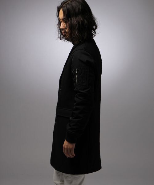 HARE(ハレ)の「【雑誌 MEN'S NON-NO×HAREコラボアイテム】キリカエチェスターコート(ジャケット/アウター・メンズ・ブラック/ネイビー・S/M/L)」の4枚目の写真