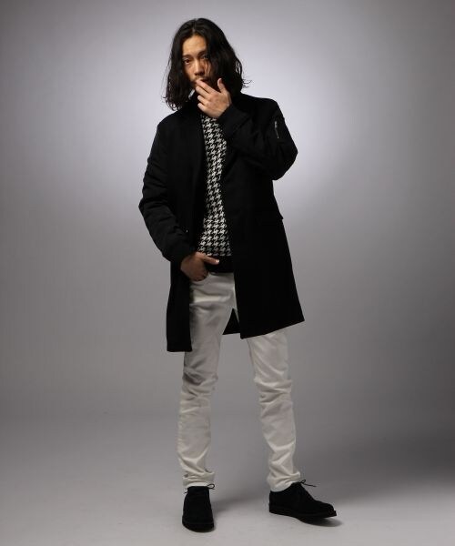 HARE(ハレ)の「【雑誌 MEN'S NON-NO×HAREコラボアイテム】キリカエチェスターコート(ジャケット/アウター・メンズ・ブラック/ネイビー・S/M/L)」の6枚目の写真
