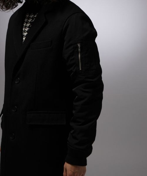 HARE(ハレ)の「【雑誌 MEN'S NON-NO×HAREコラボアイテム】キリカエチェスターコート(ジャケット/アウター・メンズ・ブラック/ネイビー・S/M/L)」の13枚目の写真