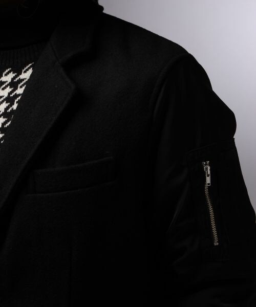 HARE(ハレ)の「【雑誌 MEN'S NON-NO×HAREコラボアイテム】キリカエチェスターコート(ジャケット/アウター・メンズ・ブラック/ネイビー・S/M/L)」の9枚目の写真
