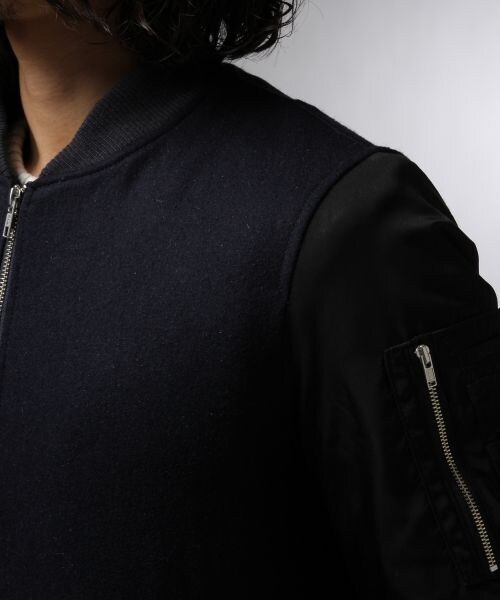 HARE（ハレ）の「キリカエMA-1（ジャケット/アウター・メンズ・グレー/ネイビー・Ｓ/Ｍ/Ｌ）」の9枚目の写真