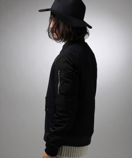 HARE（ハレ）の「キリカエMA-1（ジャケット/アウター・メンズ・グレー/ネイビー・Ｓ/Ｍ/Ｌ）」の4枚目の写真