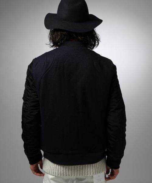 HARE（ハレ）の「キリカエMA-1（ジャケット/アウター・メンズ・グレー/ネイビー・Ｓ/Ｍ/Ｌ）」の5枚目の写真