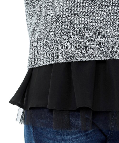 Andemiu（アンデミュウ）の「ペプラムインナーコンビプルオーバー（トップス・レディース・ホワイト/グレー/ブラック/ボルドー/ブルー・F）」の14枚目の写真