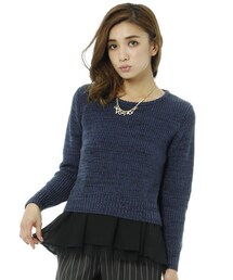 Andemiu | ペプラムインナーコンビプルオーバー(トップス)