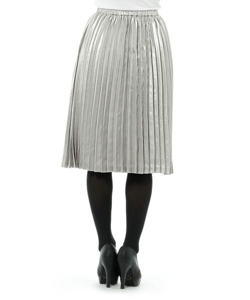 Andemiu（アンデミュウ）の「ミディプリーツスカート（スカート・レディース・シルバー/ブラック/アイボリー/グリーン・F）」の8枚目の写真