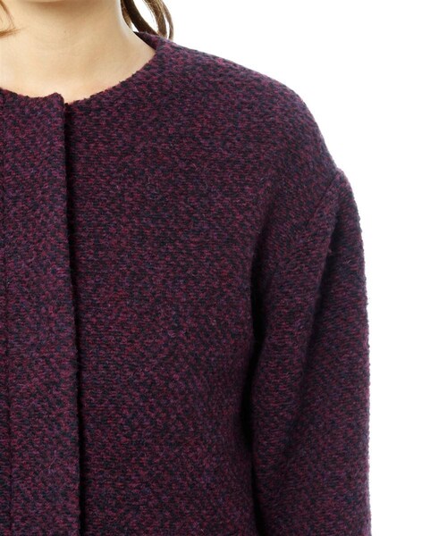 Andemiu（アンデミュウ）の「ノーカラールーズコート（ジャケット/アウター・レディース・グレー/ボルドー/ベージュ・S/M）」の9枚目の写真