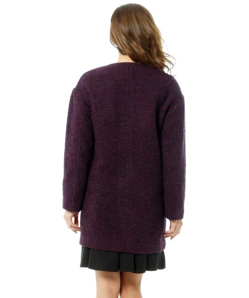 Andemiu（アンデミュウ）の「ノーカラールーズコート（ジャケット/アウター・レディース・グレー/ボルドー/ベージュ・S/M）」の8枚目の写真