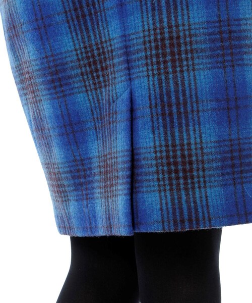 Andemiu（アンデミュウ）の「キモウチェックタイトスカート（スカート・レディース・グレー/ブルー・S/M）」の10枚目の写真