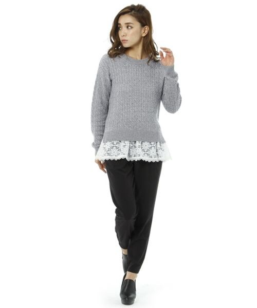 Andemiu（アンデミュウ）の「バラエティーキャミソール（トップス・レディース・オフホワイト/グレー/ブラック/ネイビー・F）」の5枚目の写真