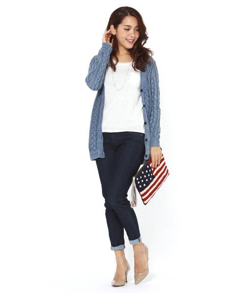 BAYFLOW（ベイフロー）の「パウダースキニーデニムパンツ（パンツ・レディース・グレー/ブラック/ライトブルー/インディゴブルー・23inch/24inch/25inch/26inch/27inch）」の4枚目の写真