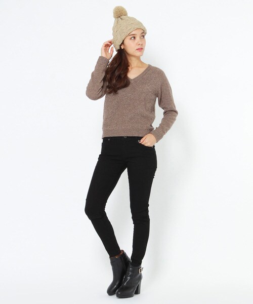 BAYFLOW（ベイフロー）の「パウダースキニーデニムパンツ（パンツ・レディース・グレー/ブラック/ライトブルー/インディゴブルー・23inch/24inch/25inch/26inch/27inch）」の2枚目の写真