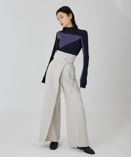 UNITED TOKYO（ユナイテッドトウキョウ）の「HAKAMAハイウエストパンツ（その他パンツ・レディース・NAT/IVR/BLK/PPL・1/2/3）」の3枚目の写真