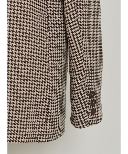 Marjorie（マージョリー）の「奮不顧身愚勇，氣質千鳥格雙排釦西裝外套（ジャケット/アウター・レディース・咖啡・S/M）」の10枚目の写真