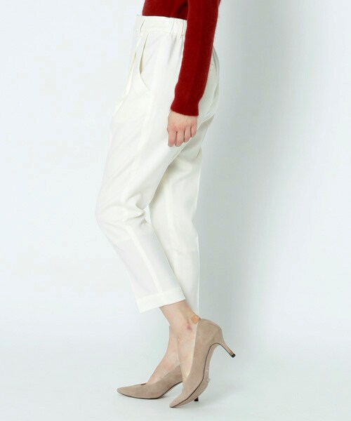 BABYLONE（バビロン）の「サキソニーストレッチWゴムパンツ（パンツ・レディース・アイボリー/ブラック・36/38）」の4枚目の写真