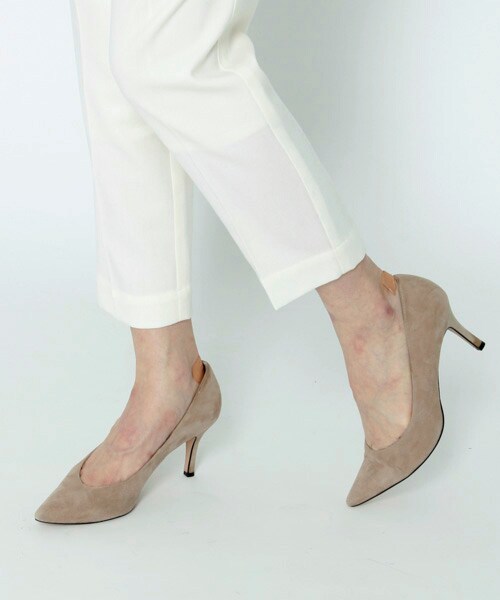 BABYLONE（バビロン）の「サキソニーストレッチWゴムパンツ（パンツ・レディース・アイボリー/ブラック・36/38）」の8枚目の写真