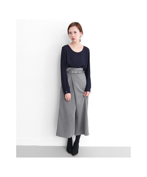 KBF(ケイビーエフ)の「Wデザインパンツ(パンツ・レディース・NAVY/GREY/BLACK・one)」の5枚目の写真