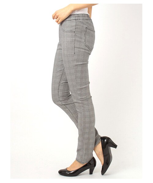 earth music&ecology（アースミュージックアンドエコロジー）の「・プリントレギンスパンツ（パンツ・レディース・ハウンドトゥース/Black Watch Green/グレンチェック・S/M/L）」の2枚目の写真