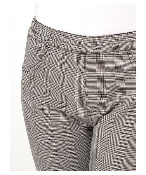 earth music&ecology（アースミュージックアンドエコロジー）の「・プリントレギンスパンツ（パンツ・レディース・ハウンドトゥース/Black Watch Green/グレンチェック・S/M/L）」の4枚目の写真