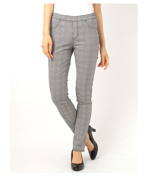 earth music&ecology（アースミュージックアンドエコロジー）の「・プリントレギンスパンツ（パンツ・レディース・ハウンドトゥース/Black Watch Green/グレンチェック・S/M/L）」の9枚目の写真