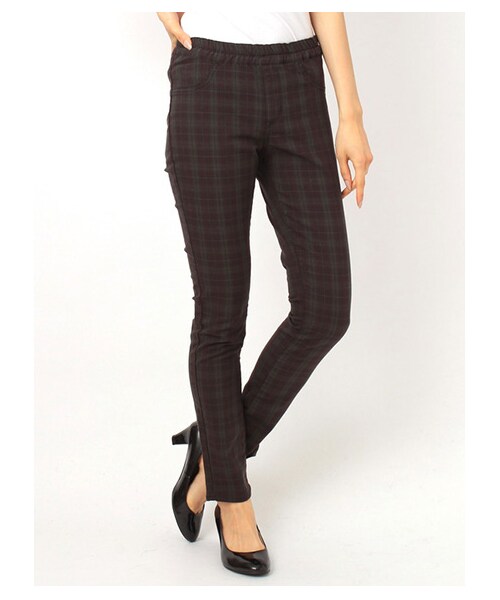 earth music&ecology（アースミュージックアンドエコロジー）の「・プリントレギンスパンツ（パンツ・レディース・ハウンドトゥース/Black Watch Green/グレンチェック・S/M/L）」の8枚目の写真