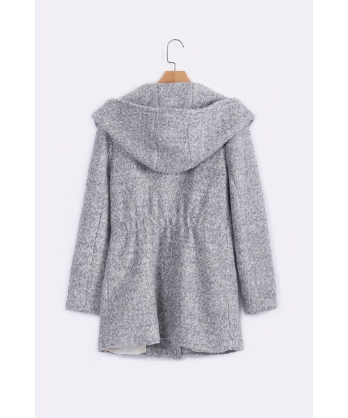 ORENDA（オレンダ）の「連帽混色毛呢口袋外套（ジャケット/アウター・レディース・淺灰/黑・F）」の2枚目の写真