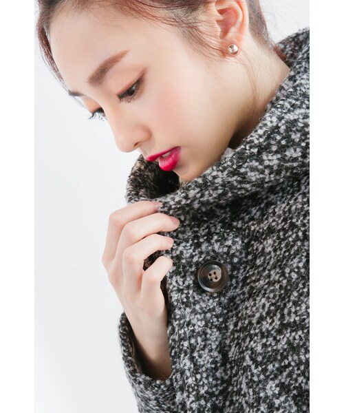 ORENDA（オレンダ）の「連帽混色毛呢口袋外套（ジャケット/アウター・レディース・淺灰/黑・F）」の13枚目の写真