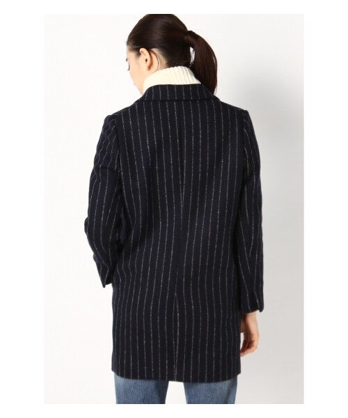 Spick & Span(スピックアンドスパン)の「Wピンストダブルクロス チェスター(その他コート・レディース・ブラック/ネイビー・36/38)」の5枚目の写真